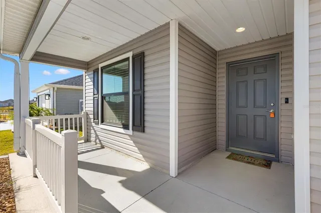 a view of front door of house