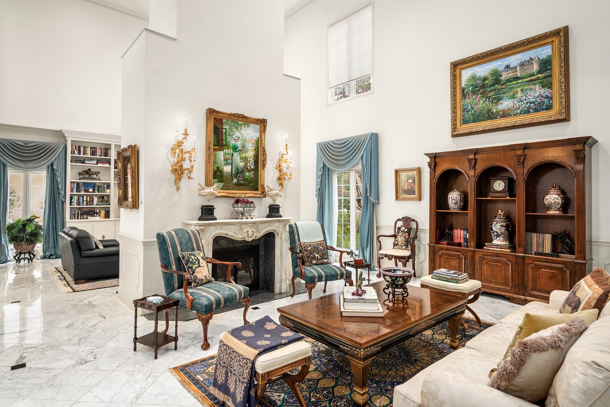 903 Rocky River Road Houston, TX 77056 - Photo 11 of 45 a living room with furniture and a fireplace