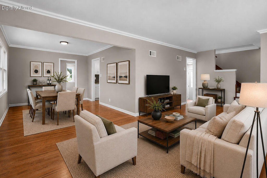 7438 North Seneca Road Fox Point, WI 53217 - Photo 6 of 36 Virtually Staged Living/Dining Room