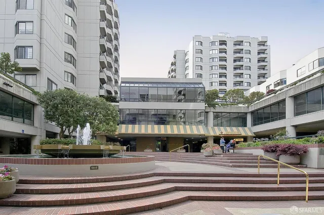 a front view of a building