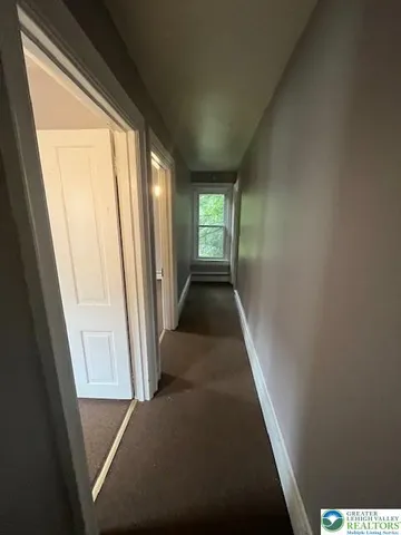 an empty room with a window