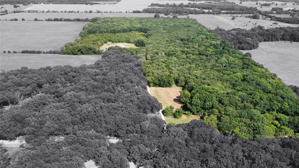 Aerial view with Property Boundaries Highlighted