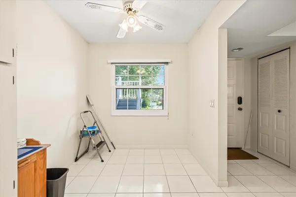 a view of an entryway with a window