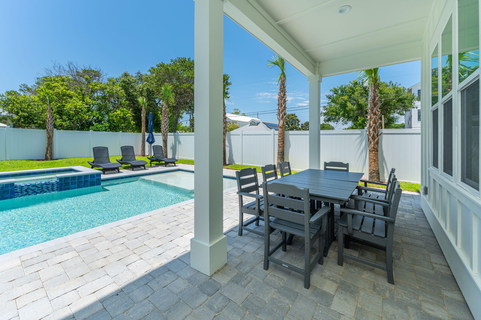 4550 Luke Avenue Destin, FL 32541 - Photo 59 of 69 a view of backyard with seating area and green space