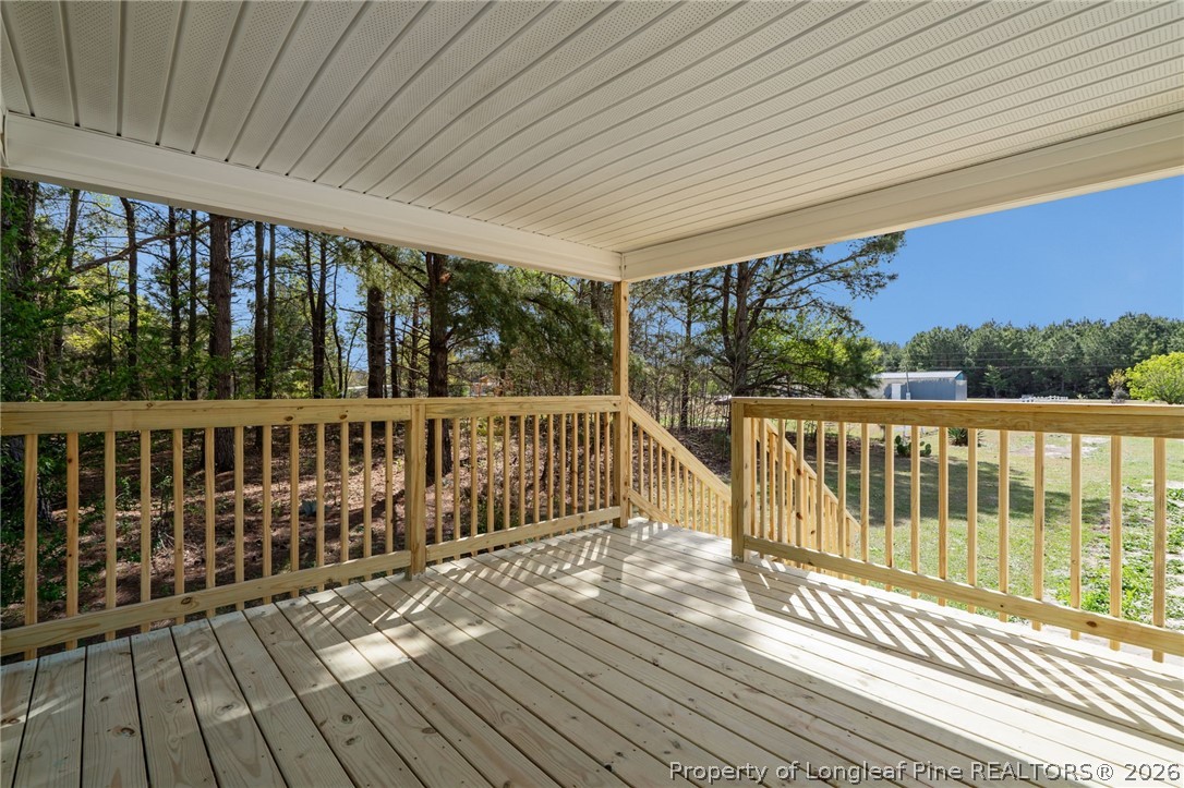 515 Mt Zion Road Red Springs, NC 28377 - Photo 29 of 50 a view of a wooden deck
