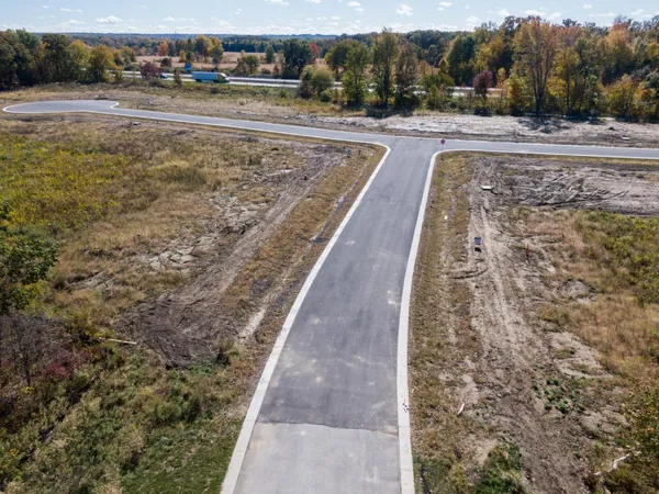 a view of a yard with mountain view