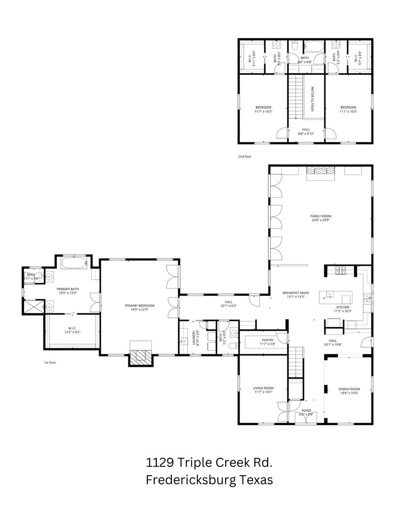 1129 Triple Creek Road Fredericksburg, TX 78624 - Photo 74 of 78 a picture of floor plan