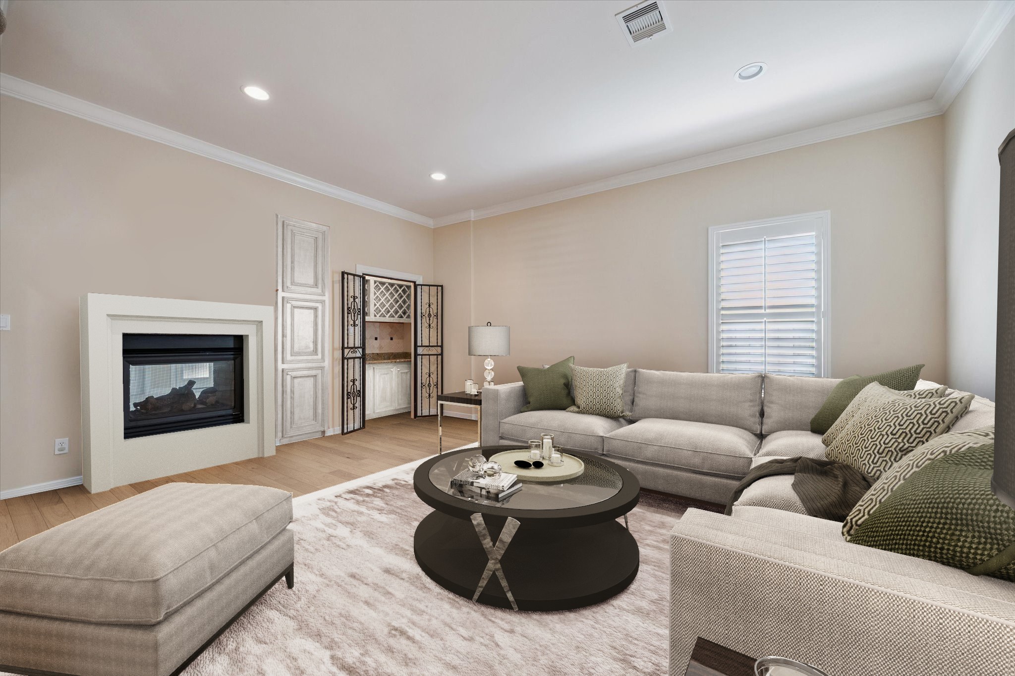 2601 Talbott Street Houston, TX 77005 - Photo 14 of 25 a living room with furniture and a fireplace