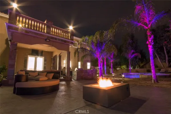 a view of water fountain in front of building