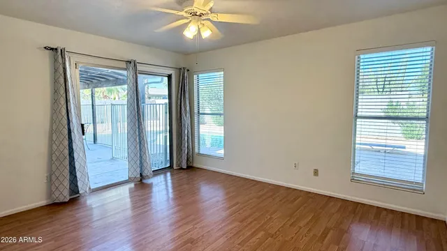 wooden floor in an empty room