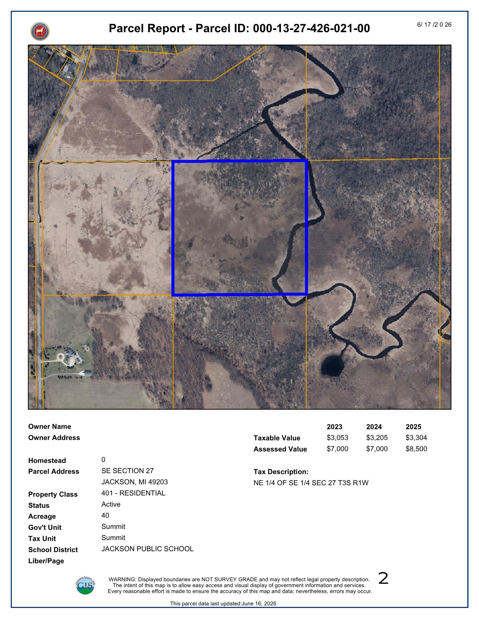 Parcel C Browns Lake Road Jackson, MI 49201 - Photo 4 of 13 Parcel C Browns Lake Road Aerial Map.pdf