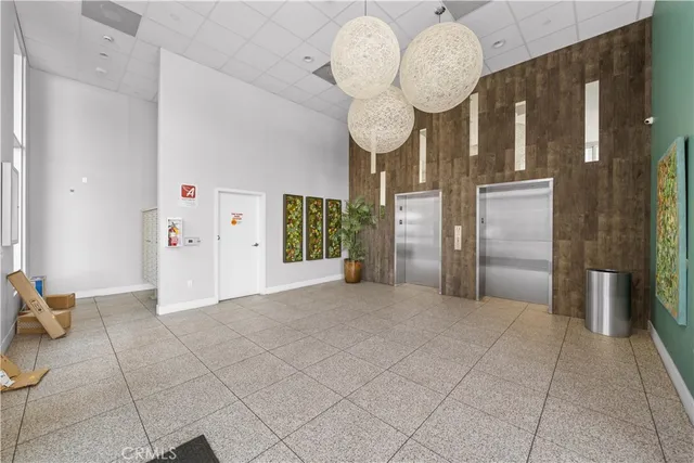 a view of a hallway with entryway