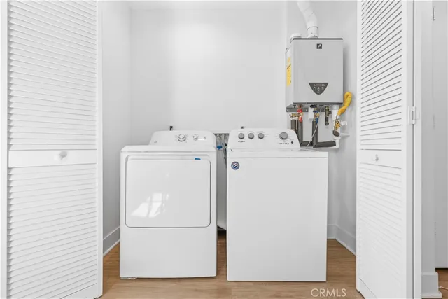 a view of balcony with wooden floor