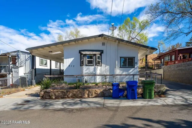 a view of a house with a patio
