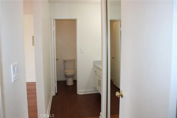 a view of a bathroom from a bathroom