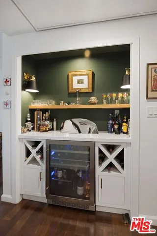 a kitchen with a stove and a microwave