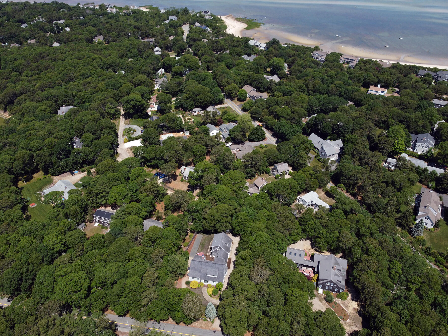 195 Cathedral Road Brewster, MA 02631 - Photo 49 of 54 an aerial view of residential houses with outdoor space and trees