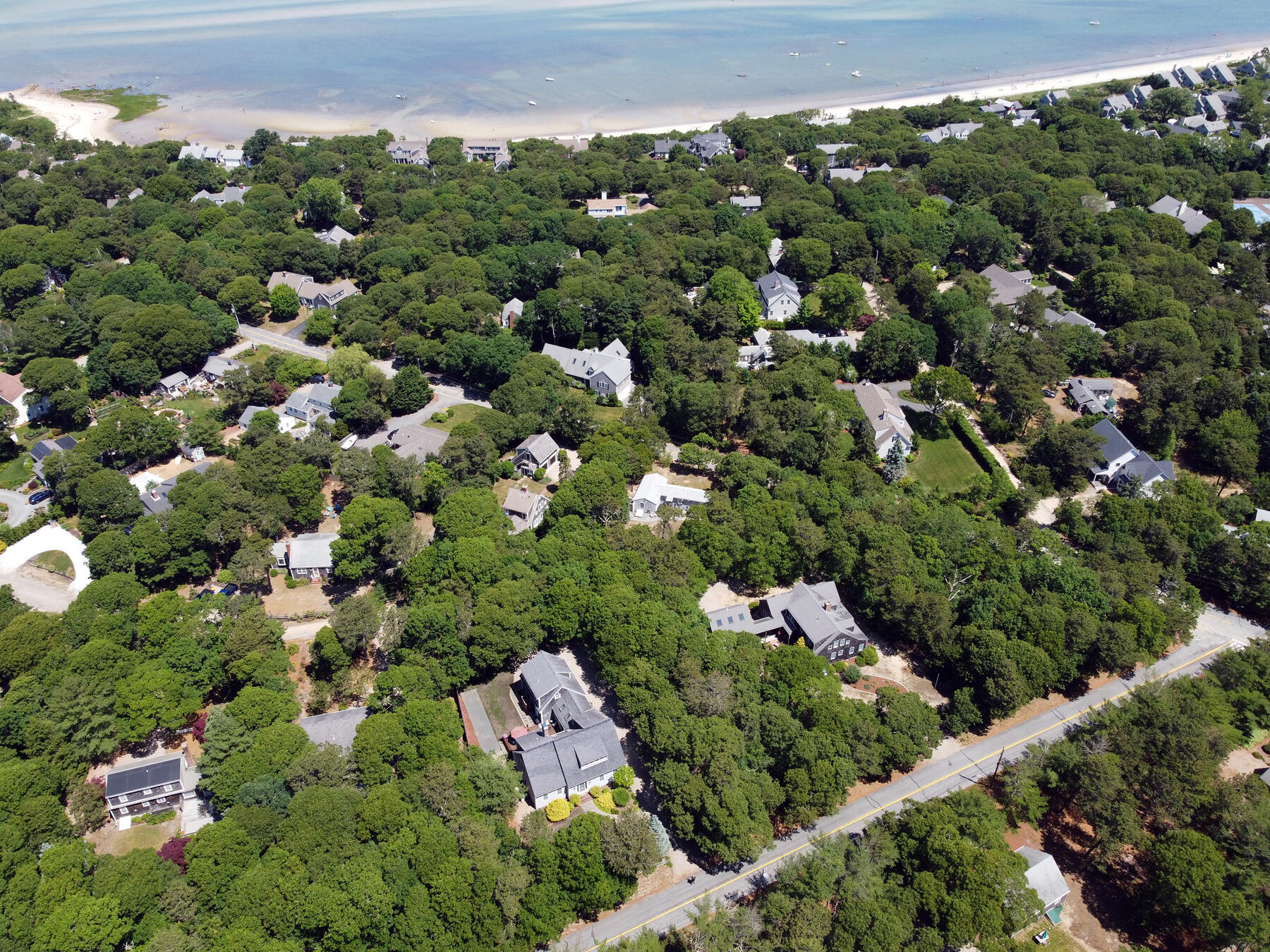 195 Cathedral Road Brewster, MA 02631 - Photo 51 of 54 an aerial view of residential houses with outdoor space and trees