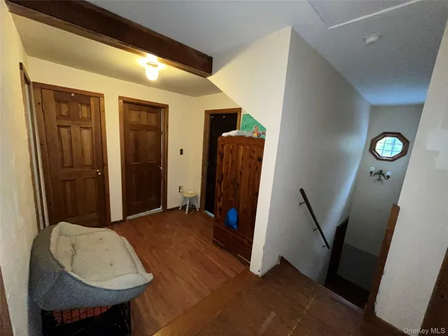 a view of front door of house