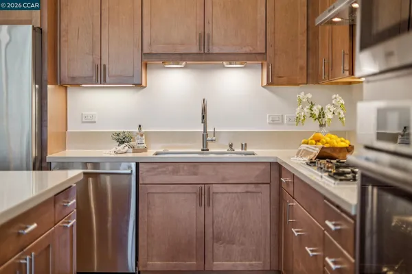a view of kitchen with furniture and window