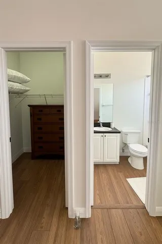 a view of bathroom and utility room