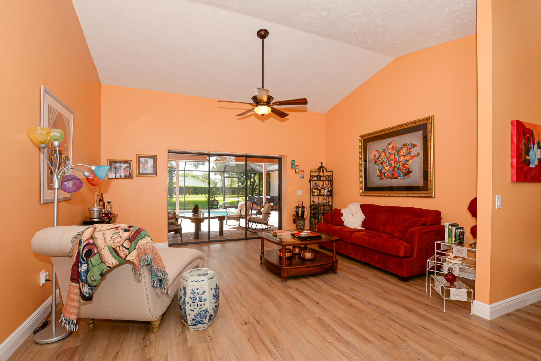 3068 Southeast Darien Road Port St. Lucie, FL 34952 - Photo 8 of 54 a living room with furniture and a large window