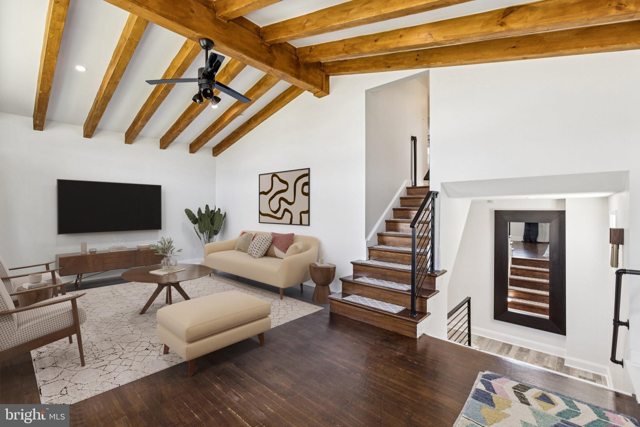 7435 8th Street Northwest Washington, DC 20012 - Photo 3 of 28 a living room with furniture and wooden floor