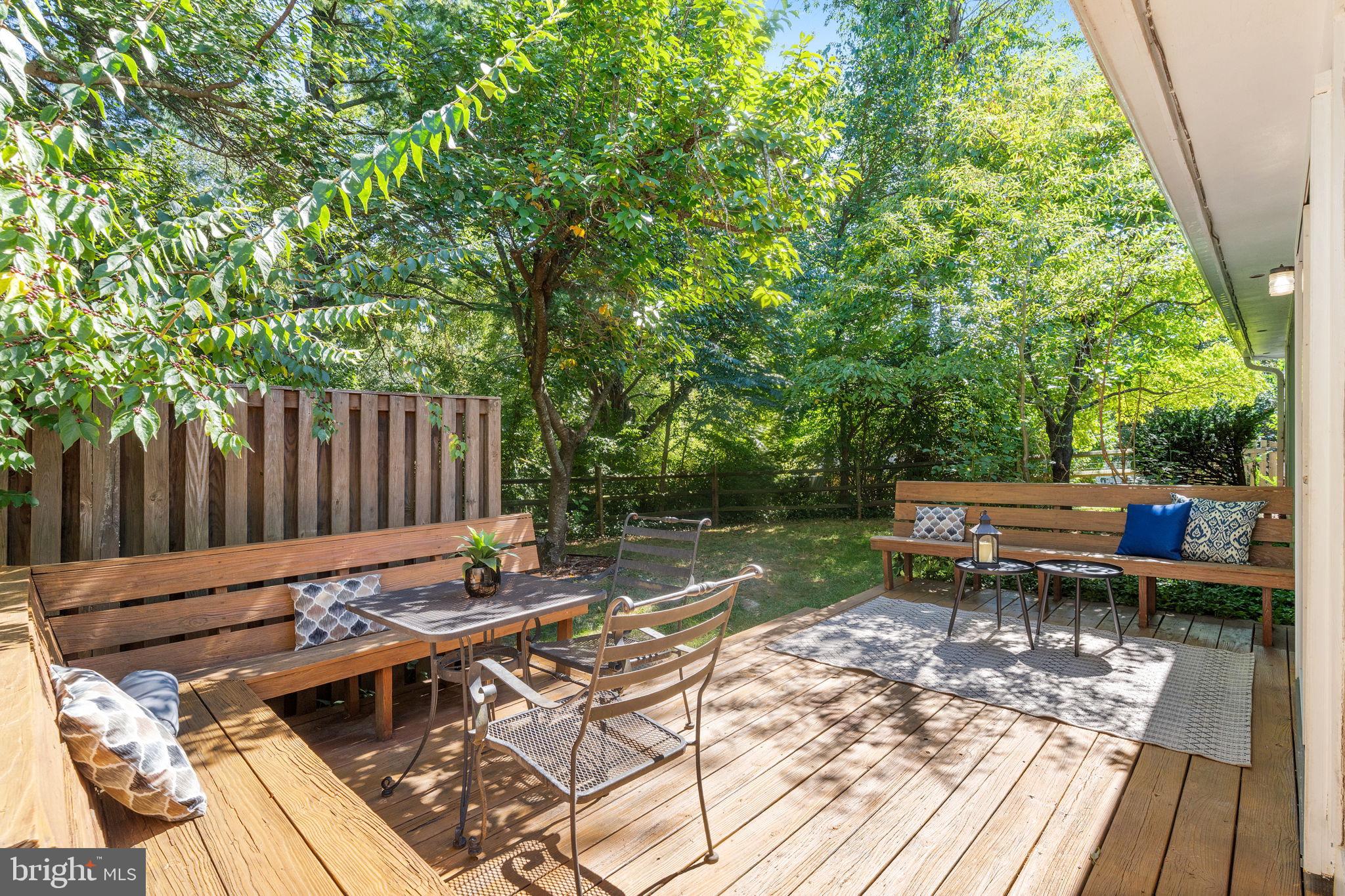 11401 Turnmill Lane Reston, VA 20191 - Photo 11 of 81 a backyard of a house with table and chairs