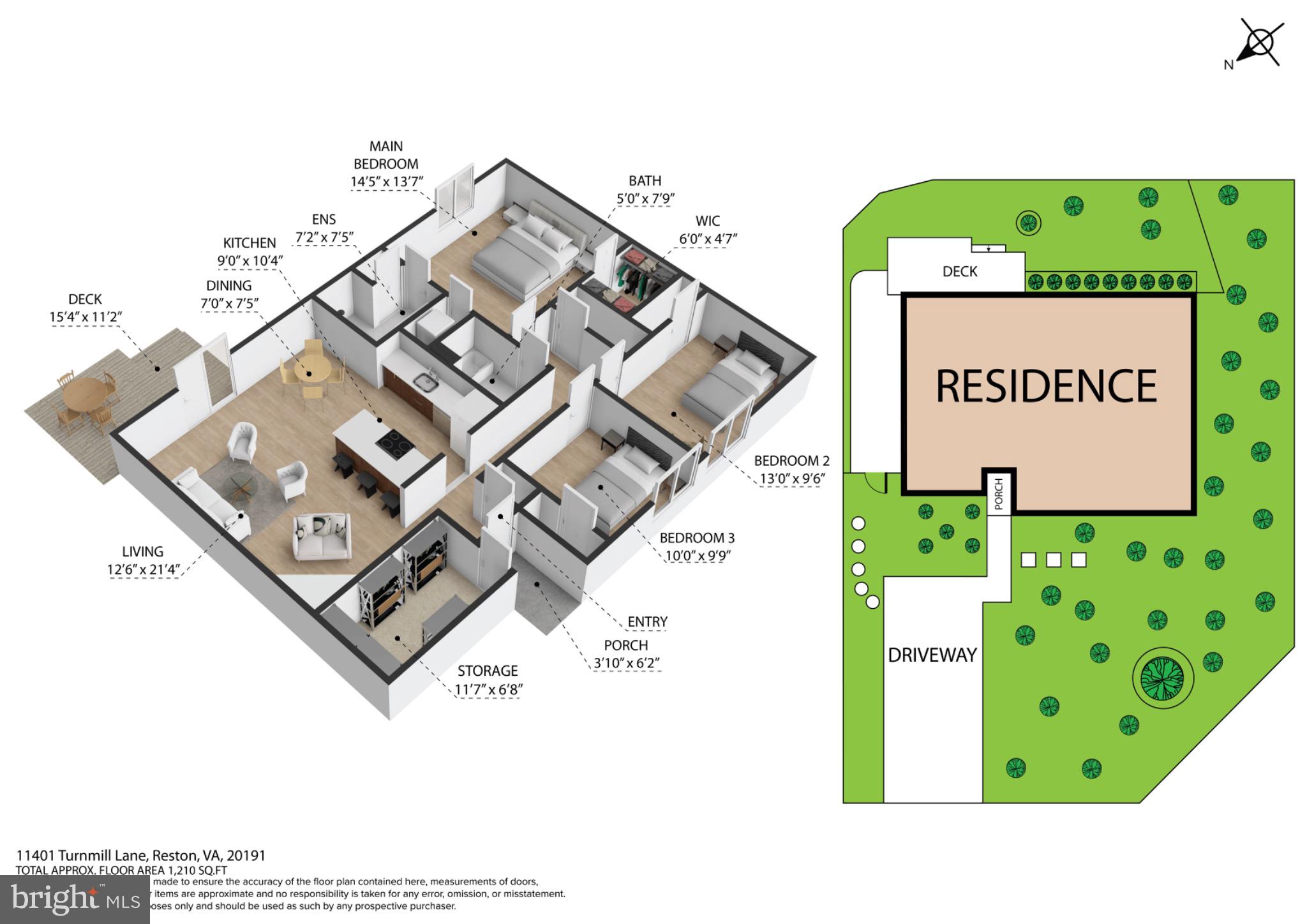 11401 Turnmill Lane Reston, VA 20191 - Photo 24 of 81 Spacious layout with inviting outdoor deck.