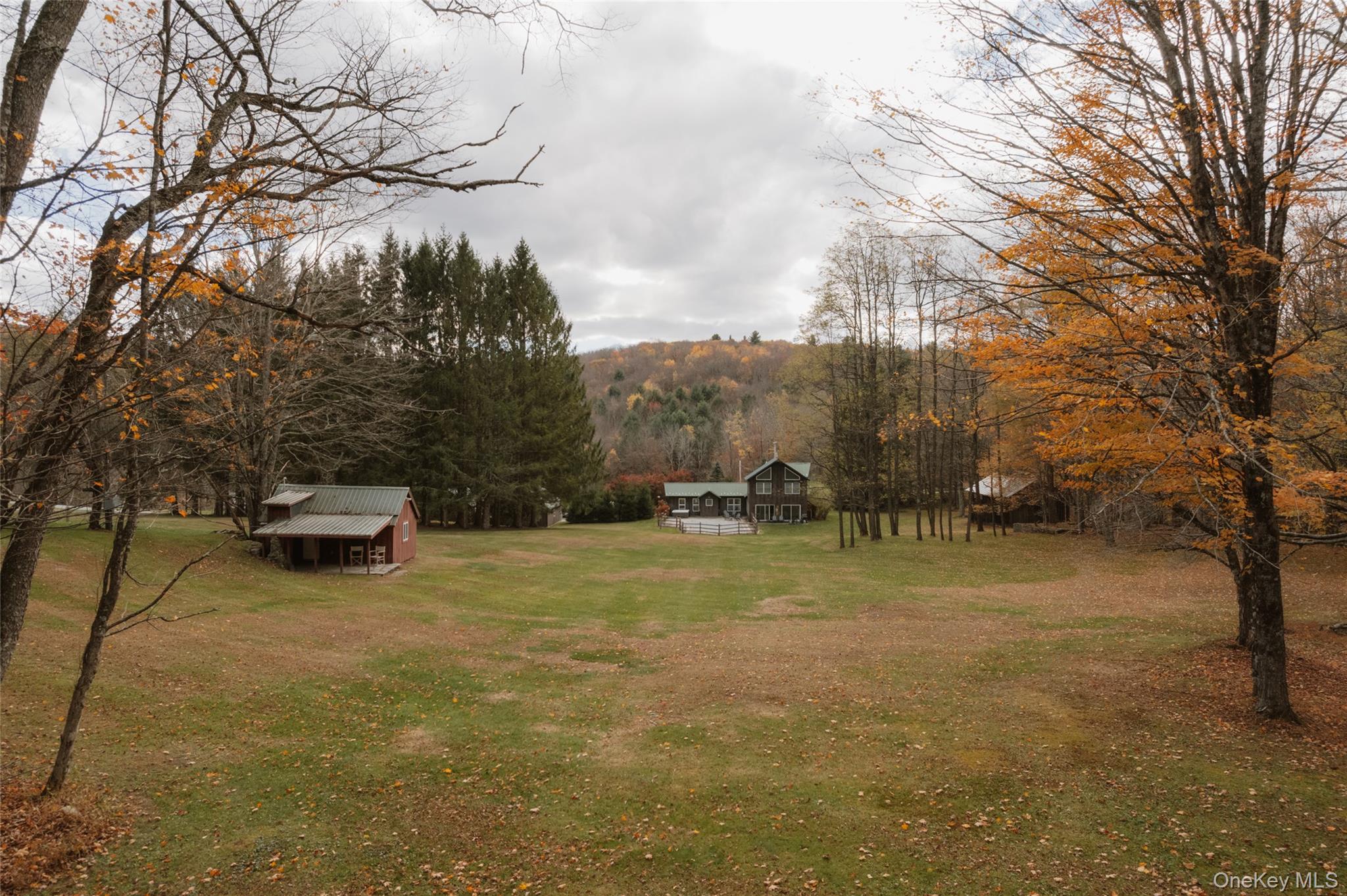 7775 State Rte 55 Neversink, NY 12765 - Photo 39 of 46 a backyard of a house with table and chairs