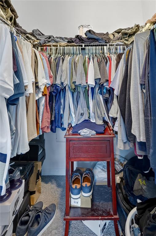 16632 Grotto Steam Place Wimauma, FL 33598 - Photo 16 of 42 a view of walk in closet with clothes and shoes