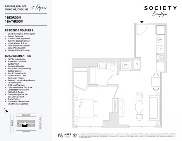 $3,586 | 500 Degraw Street, Unit 808 | Gowanus