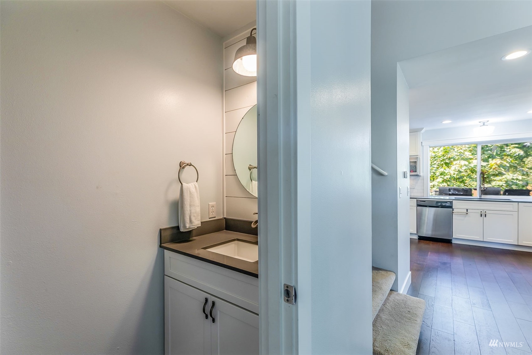 22110 14th Avenue West Bothell, WA 98021 - Photo 9 of 40 a bathroom with a sink and a mirror