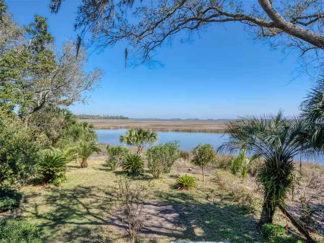 a view of a city street and mountain view