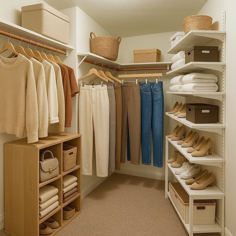 147 Turner Road, Unit 80 Holliston, MA 01746 - Photo 7 of 22 a view of walk in closet with clothes and shoes