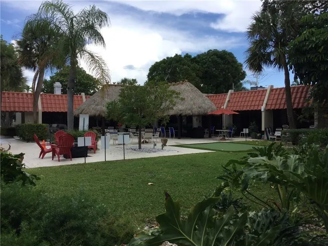 a view of outdoor space with swimming pool and patio