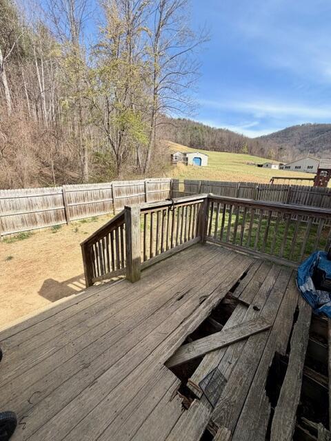 6267 Dillons Mill Road Callaway, VA 24067 - Photo 20 of 24 a view of a roof deck with wooden floor and fence