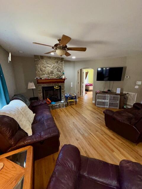 6267 Dillons Mill Road Callaway, VA 24067 - Photo 7 of 24 a living room with furniture and a fireplace