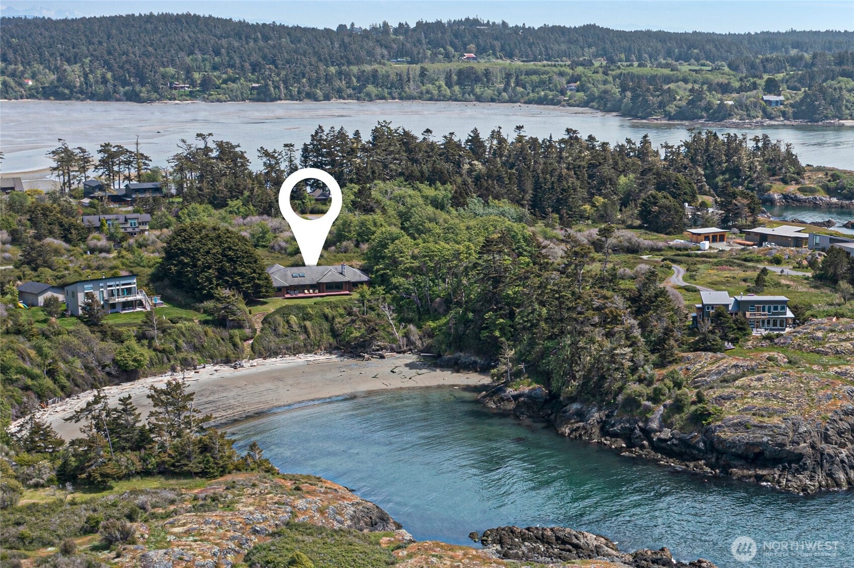 1248 Kanaka Bay Road Friday Harbor, WA 98250 - Photo 28 of 37 a view of a house with a lake view