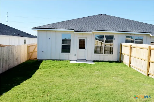 a backyard of a house