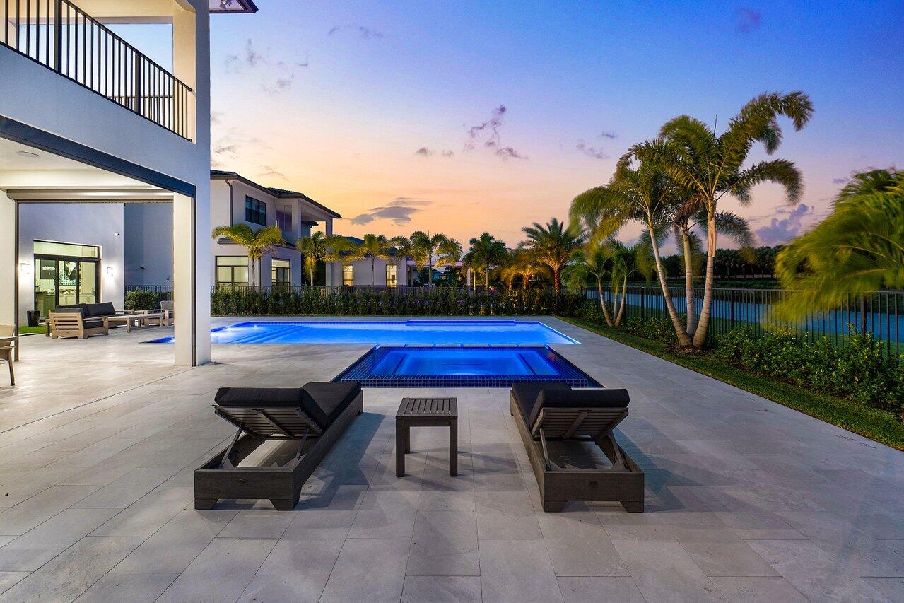 9627 Chianti Classico Terrace Boca Raton, FL 33496 - Photo 52 of 75 Pool Deck Twilight