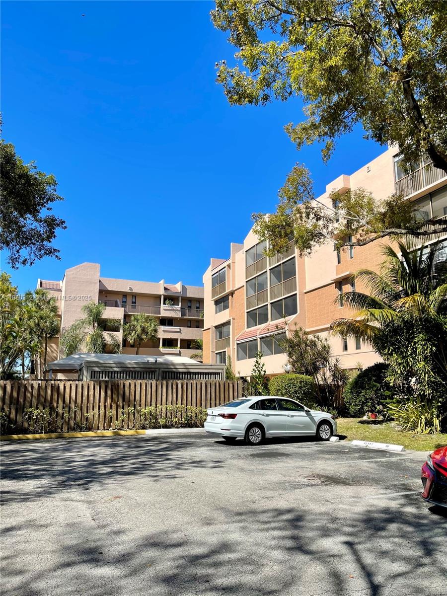 a view of a building from a street