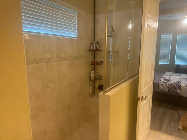 a view of a bathroom