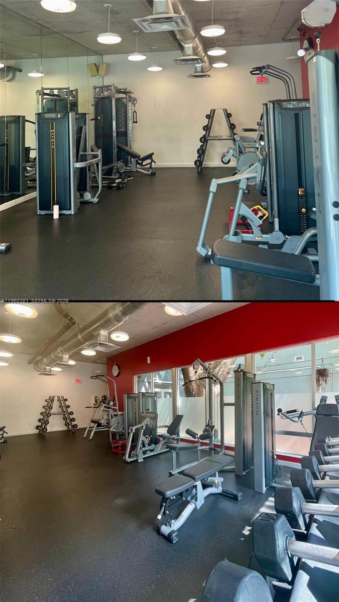 700 Northeast 63rd Street, Unit D203 Miami, FL 33138 - Photo 34 of 36 a room with gym equipment