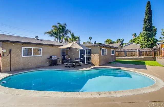 a house view with a outdoor space