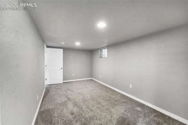 an empty room with a natural light