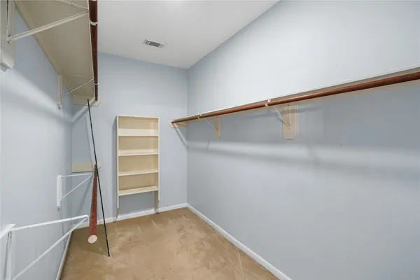 a view of closet area