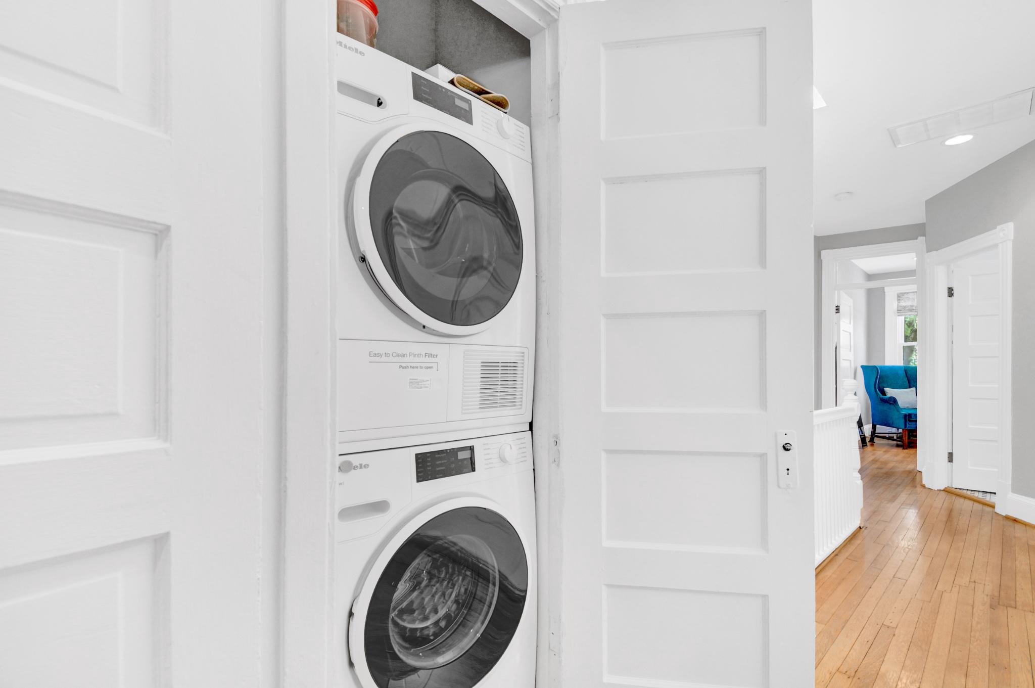 1622 Florida Avenue Northwest Washington, DC 20009 - Photo 26 of 34 a view of a hallway with washer and dryer