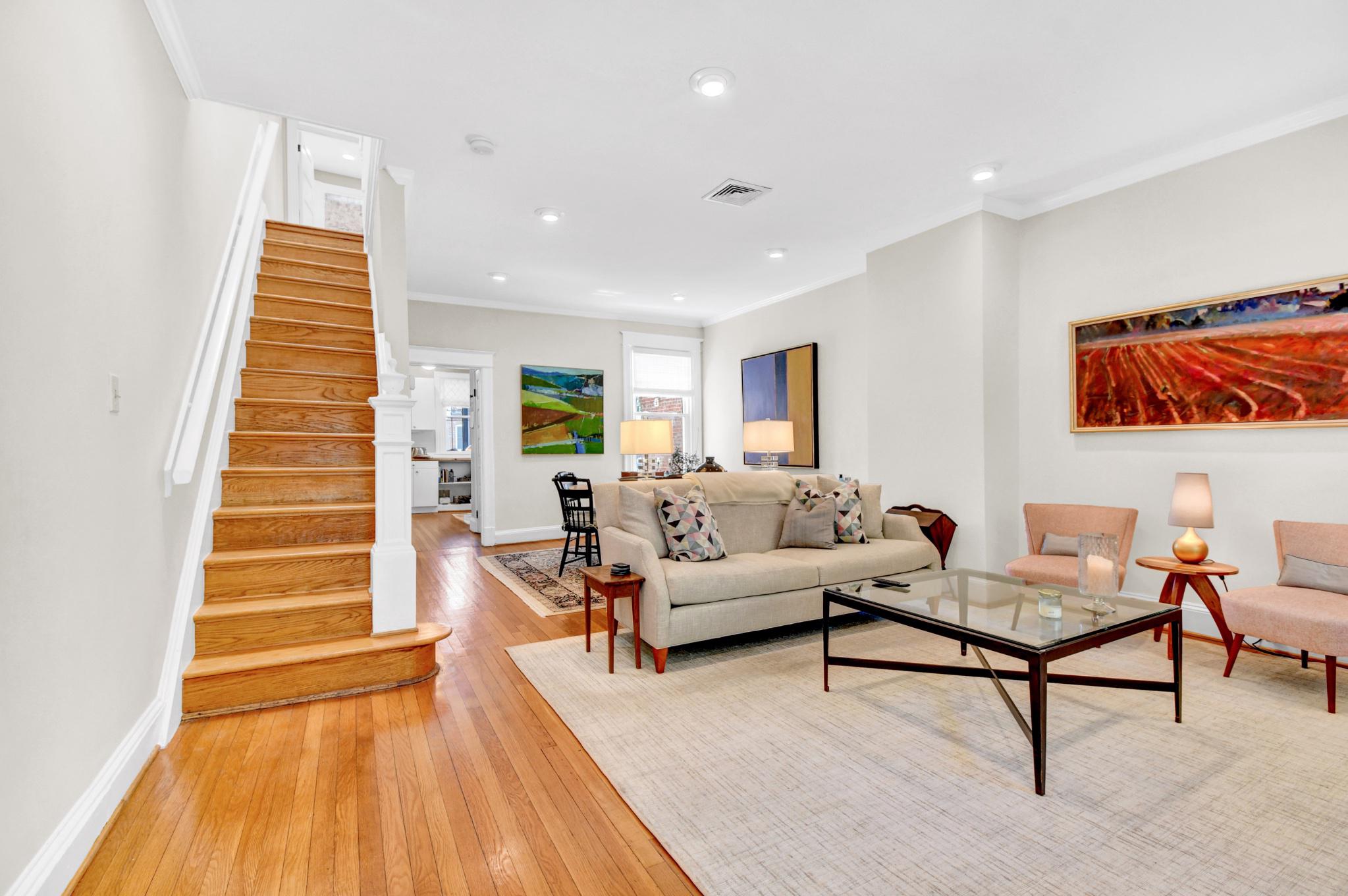1622 Florida Avenue Northwest Washington, DC 20009 - Photo 4 of 34 a living room with furniture and a wooden floor