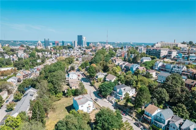 an aerial view of multiple house